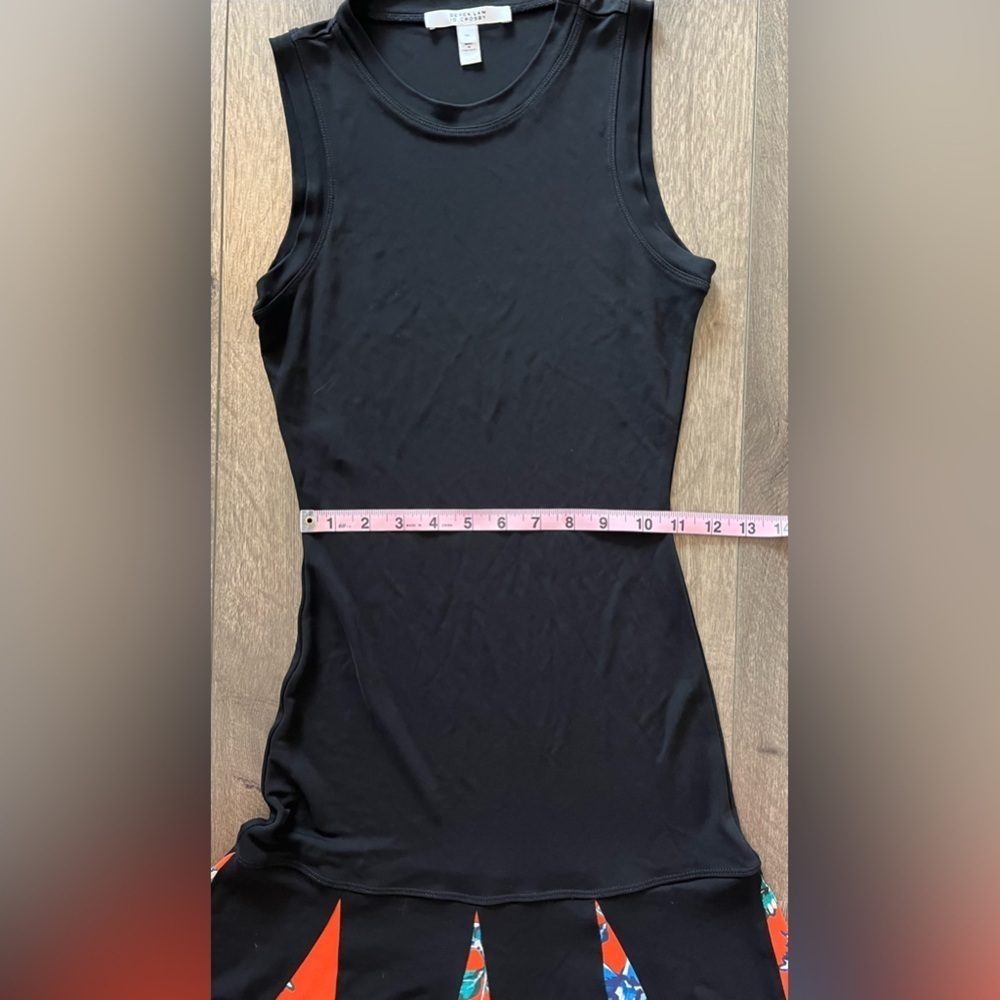 Derek Lam 10 Crosby Black Asymmetrical Floral Sleeveless Dress Size 00 - Picture 11 of 11